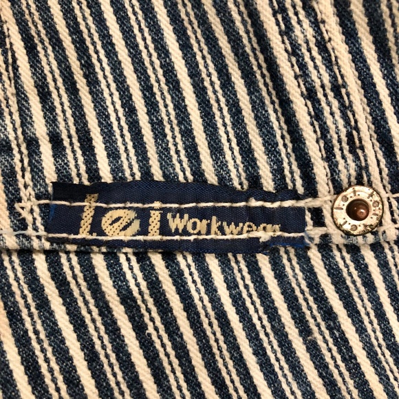 NWOT - Navy & White Stripe Denim Short-Alls - Picture 8 of 16